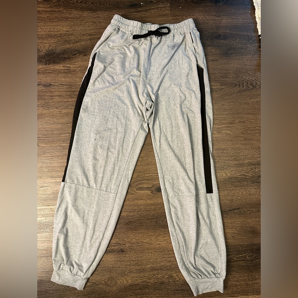 Gray Pants with Black Accents